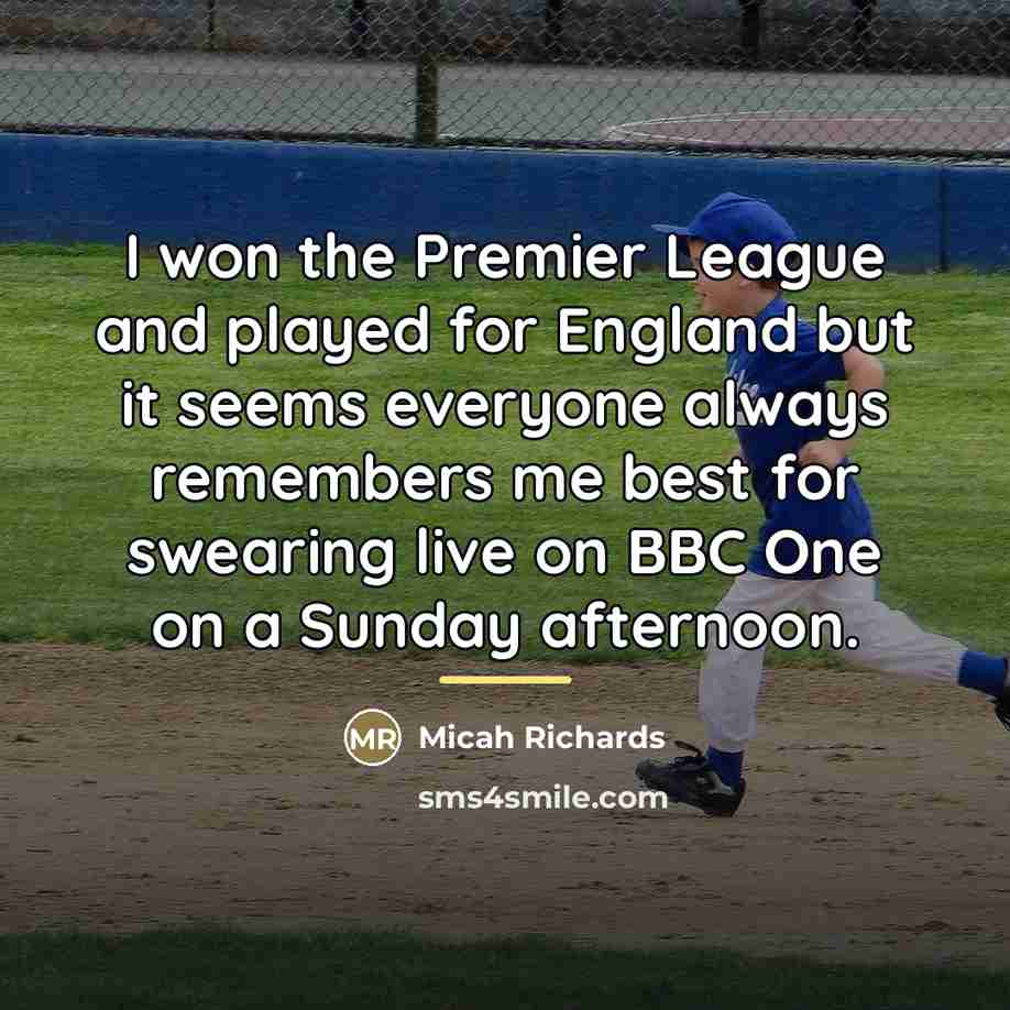 “I won the Premier League and played for England but…” quote by Micah Richards