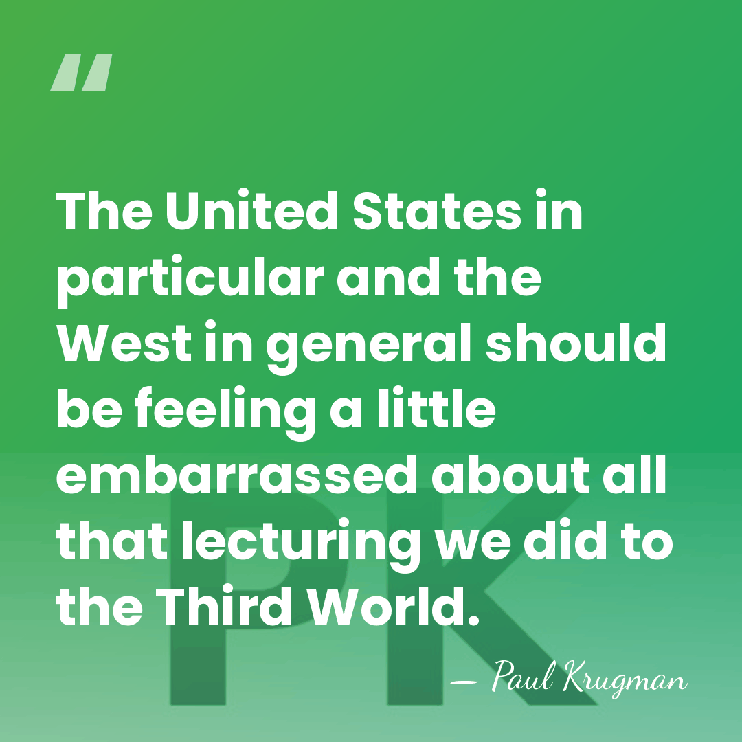The United States in particular and the West in general should be&hellip; - Paul Krugman