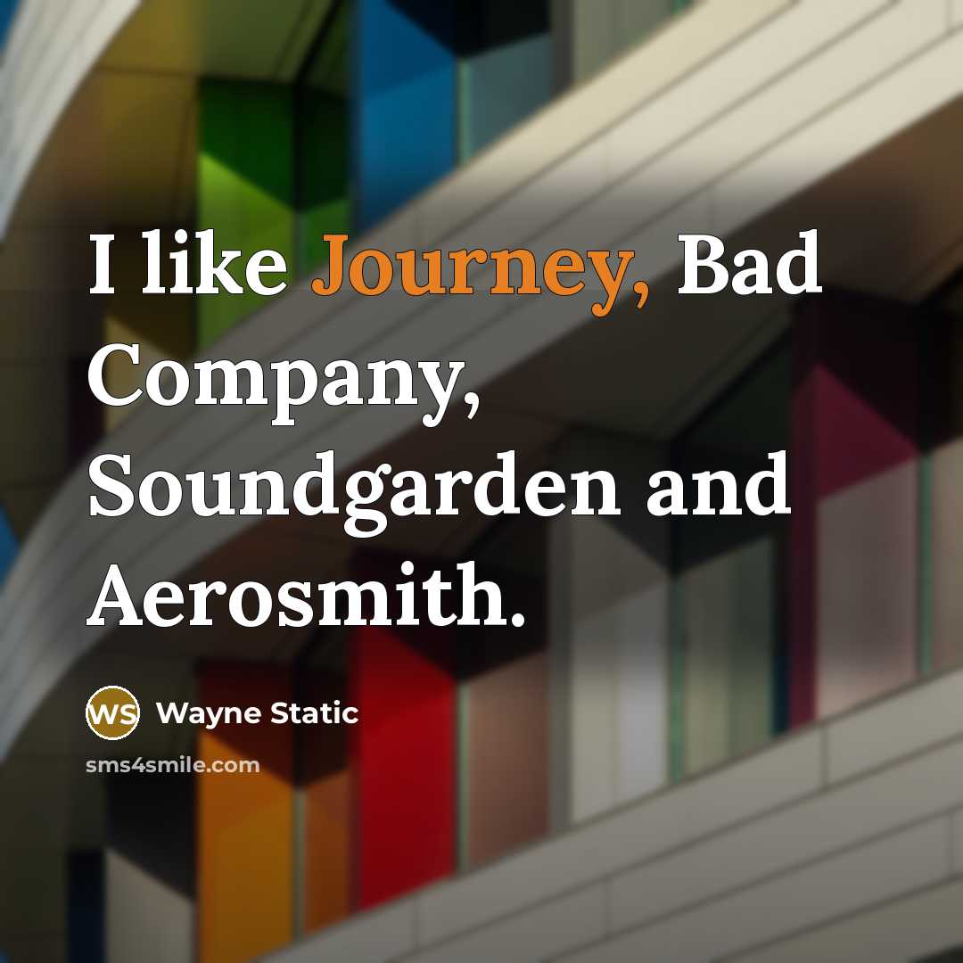 “I like Journey, Bad Company, Soundgarden and Aerosmith.…” quote by Wayne Static