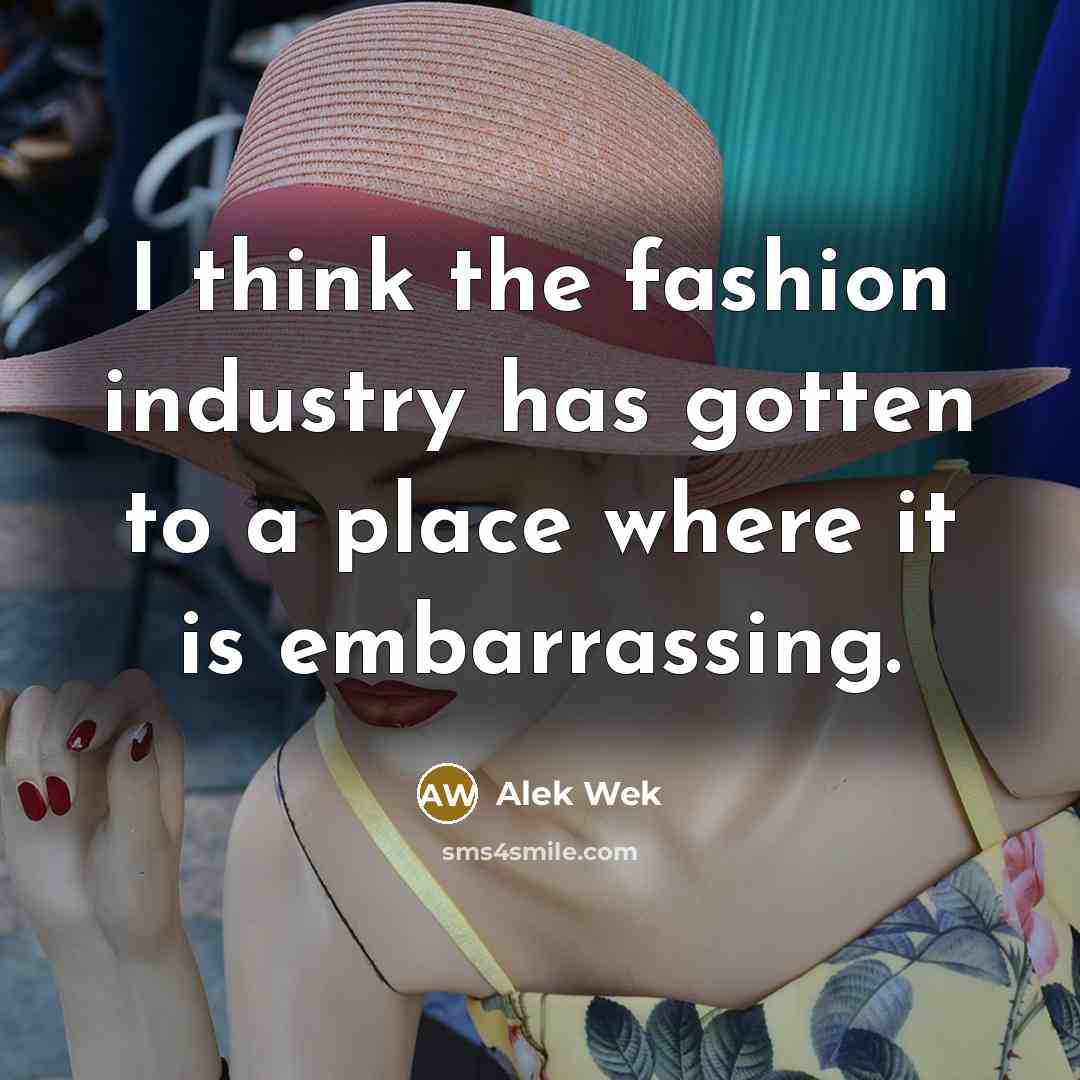 “I think the fashion industry has gotten to a place…” quote by Alek Wek