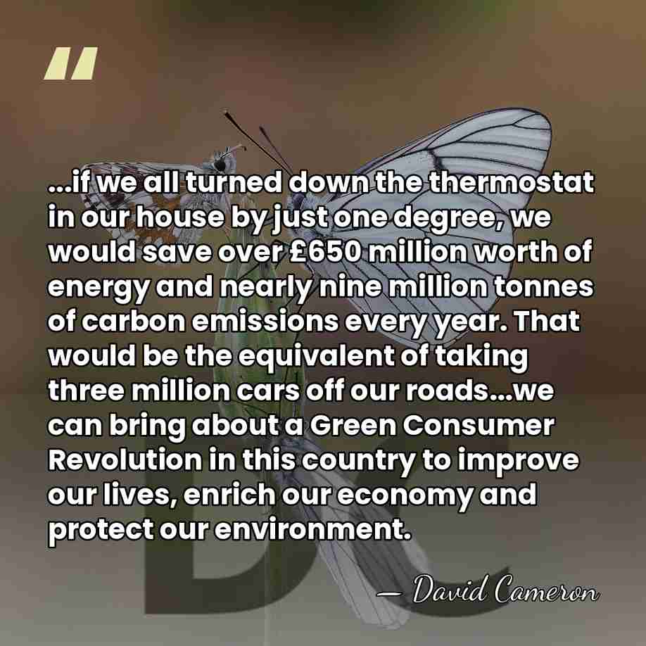 ...if we all turned down the thermostat in our house by just&hellip; - David Cameron