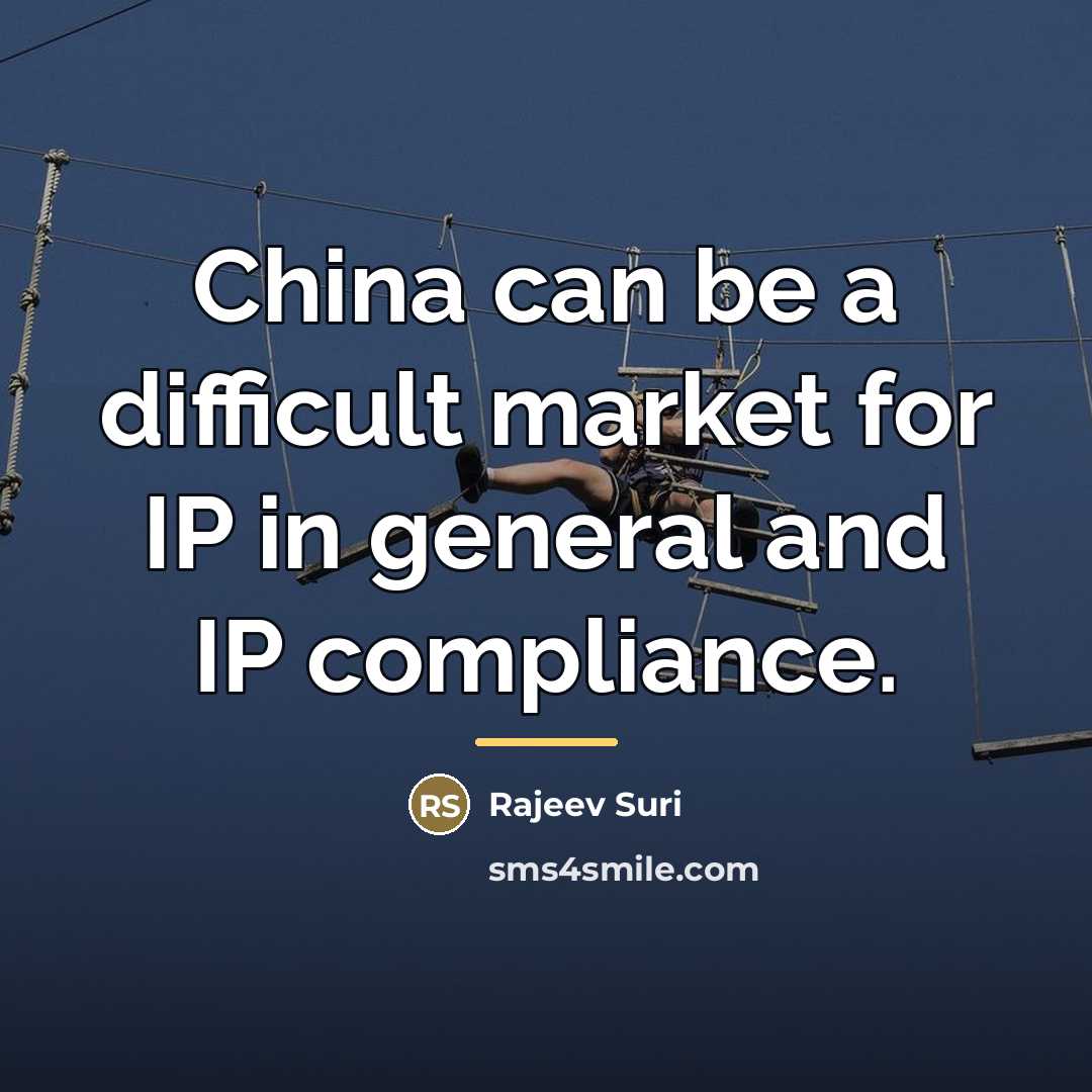“China can be a difficult market for IP in general…” quote by Rajeev Suri