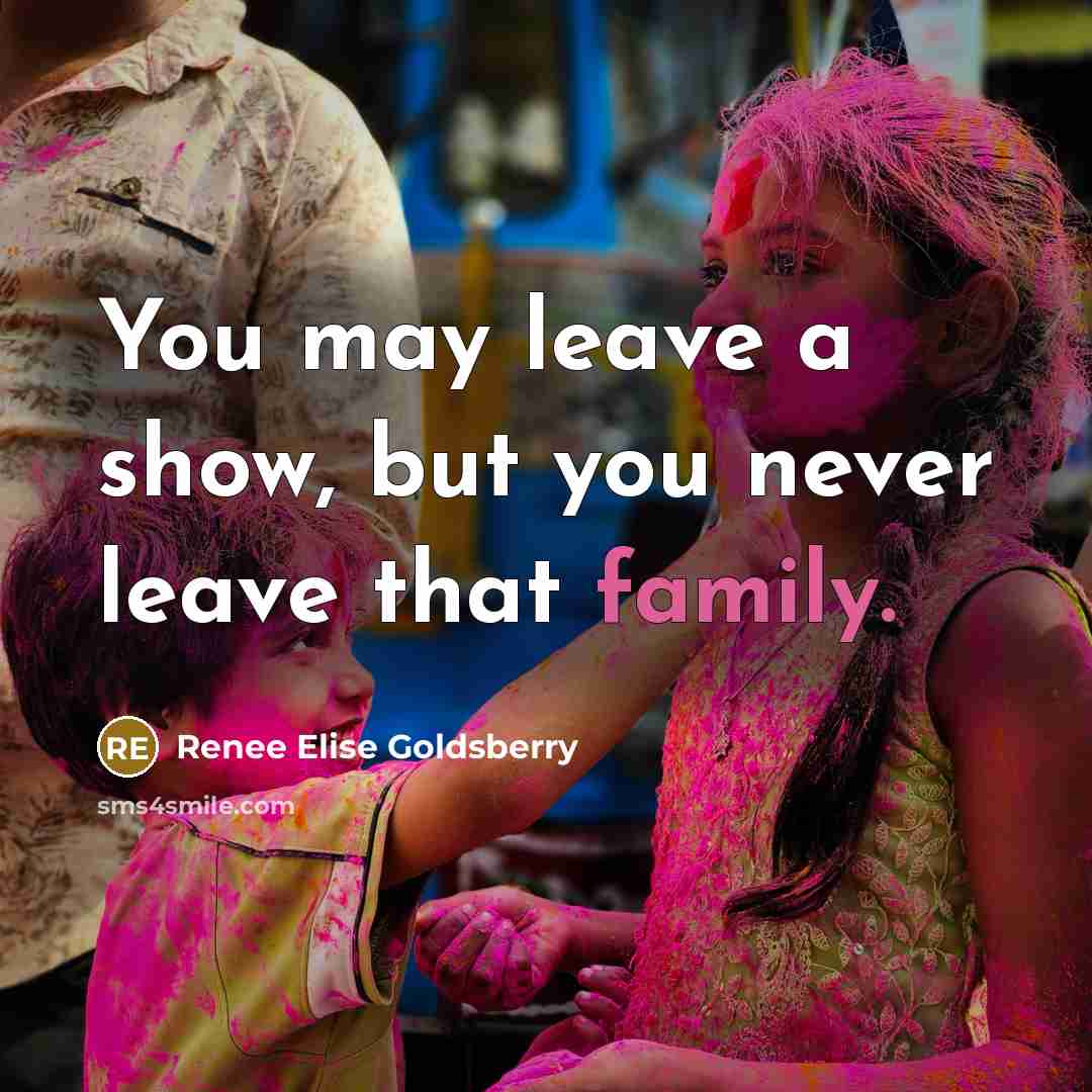 “You may leave a show, but you never leave that…” quote by Renee Elise Goldsberry