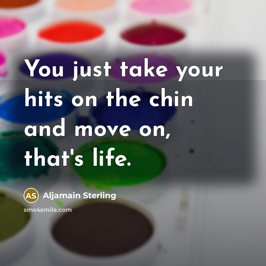 “You just take your hits on the chin and move…” quote by Aljamain Sterling