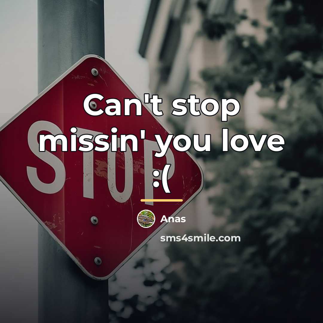 “Can't stop missin' you love :(…” quote by Anas