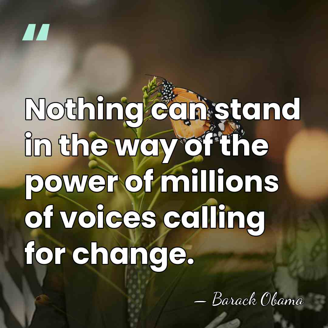 Nothing can stand in the way of the power of millions of&hellip; - Barack Obama