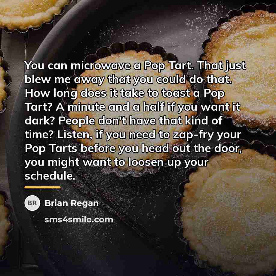 “You can microwave a Pop Tart. That just blew me…” quote by Brian Regan