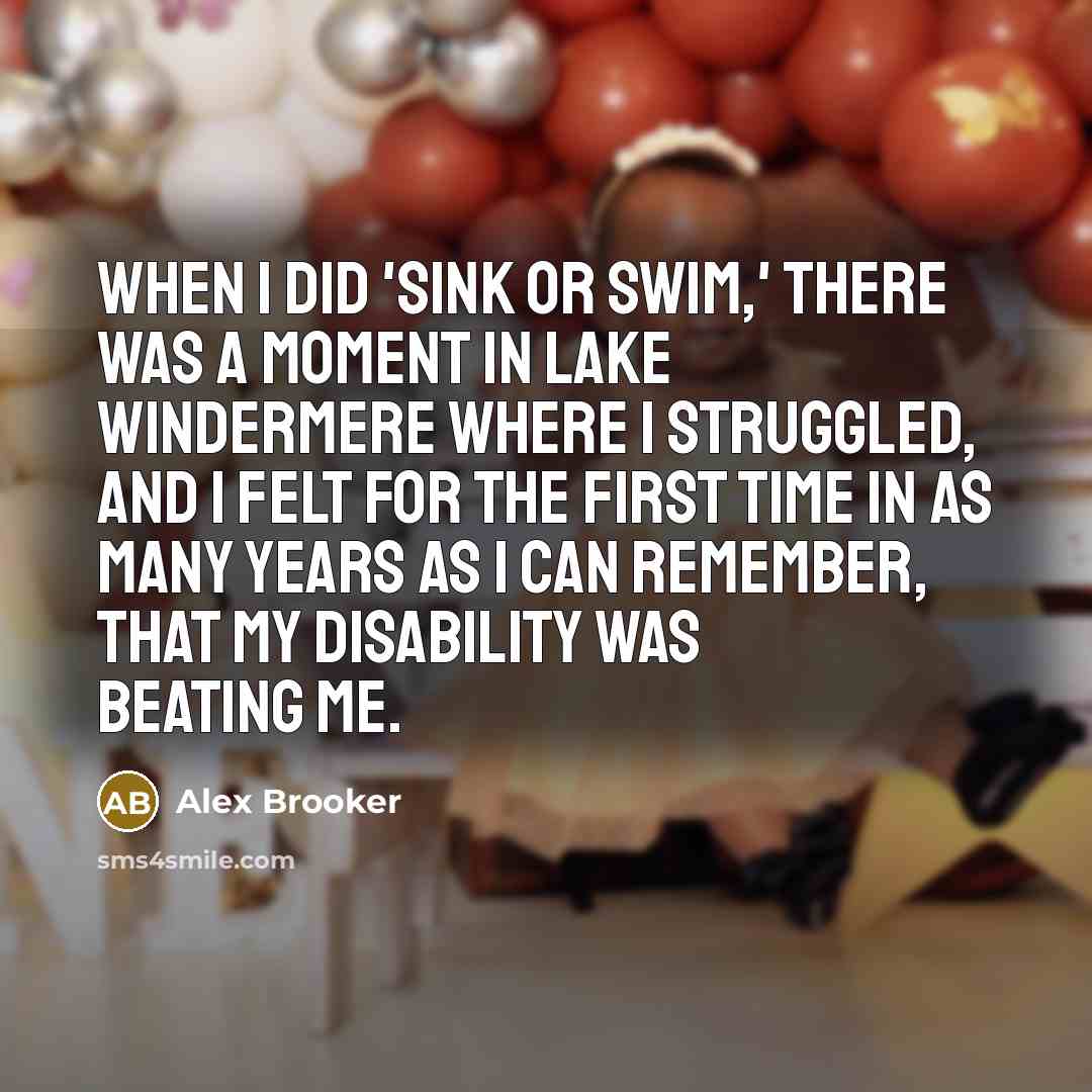“When I did 'Sink or Swim,' there was a moment…” quote by Alex Brooker