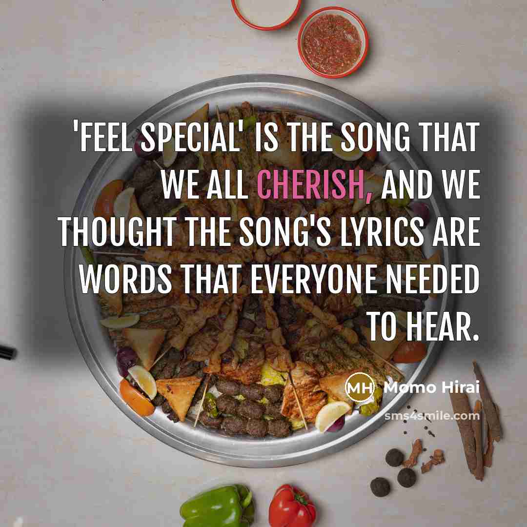 “'Feel Special' is the song that we all cherish, and…” quote by Momo Hirai