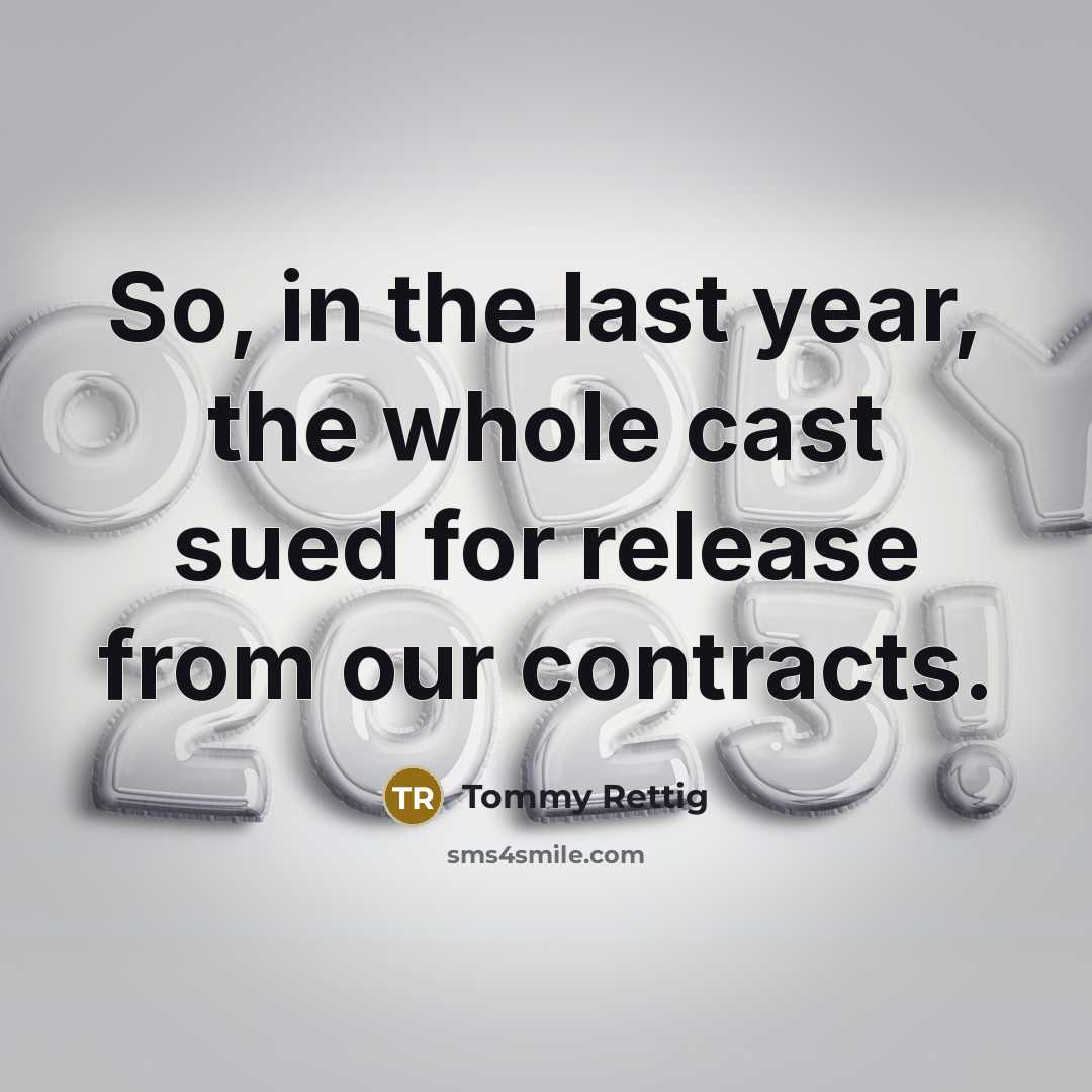 “So, in the last year, the whole cast sued for…” quote by Tommy Rettig