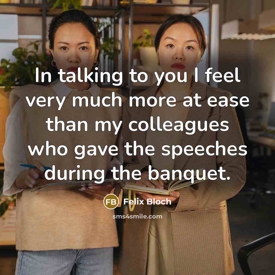 “In talking to you I feel very much more at…” quote by Felix Bloch