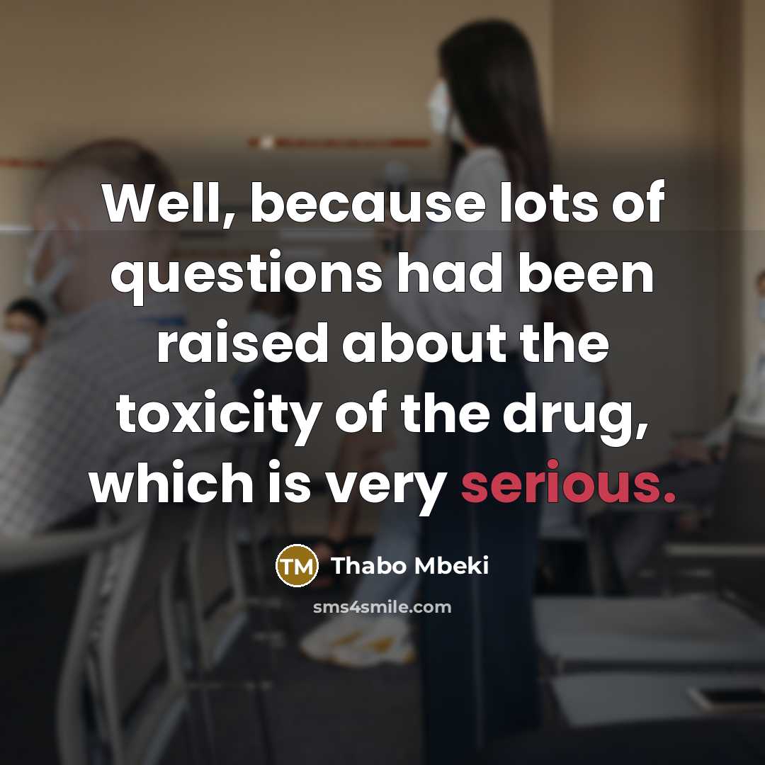 “Well, because lots of questions had been raised about the…” quote by Thabo Mbeki