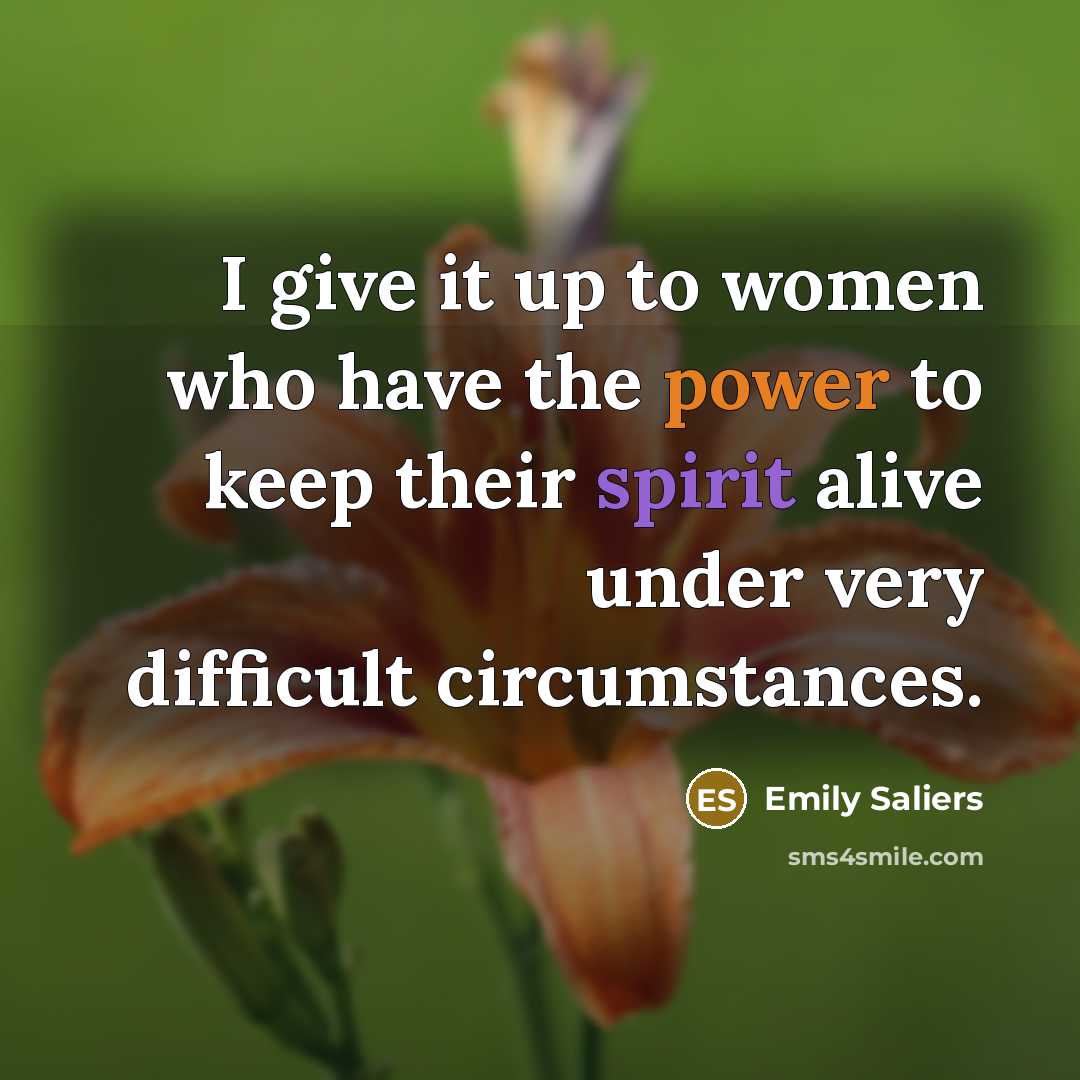 “I give it up to women who have the power…” quote by Emily Saliers