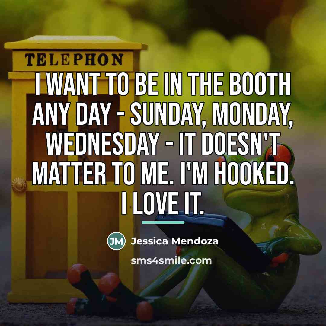 “I want to be in the booth any day -…” quote by Jessica Mendoza