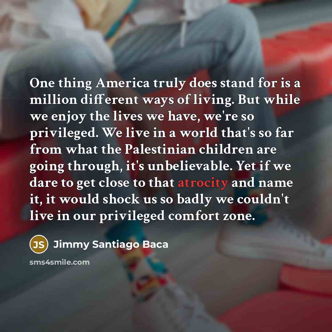 “One thing America truly does stand for is a million…” quote by Jimmy Santiago Baca