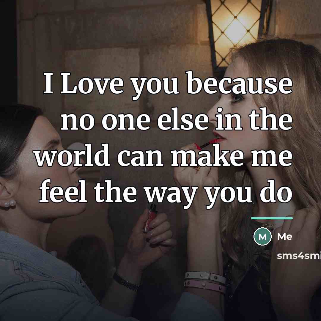 “I Love you because no one else in the world…” quote by Me