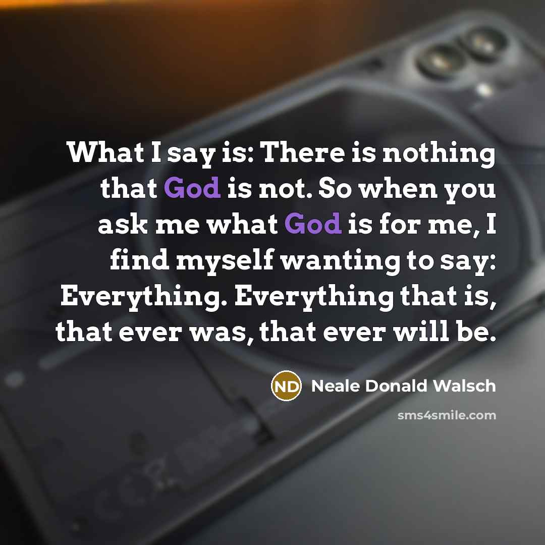 “What I say is: There is nothing that God is…” quote by Neale Donald Walsch