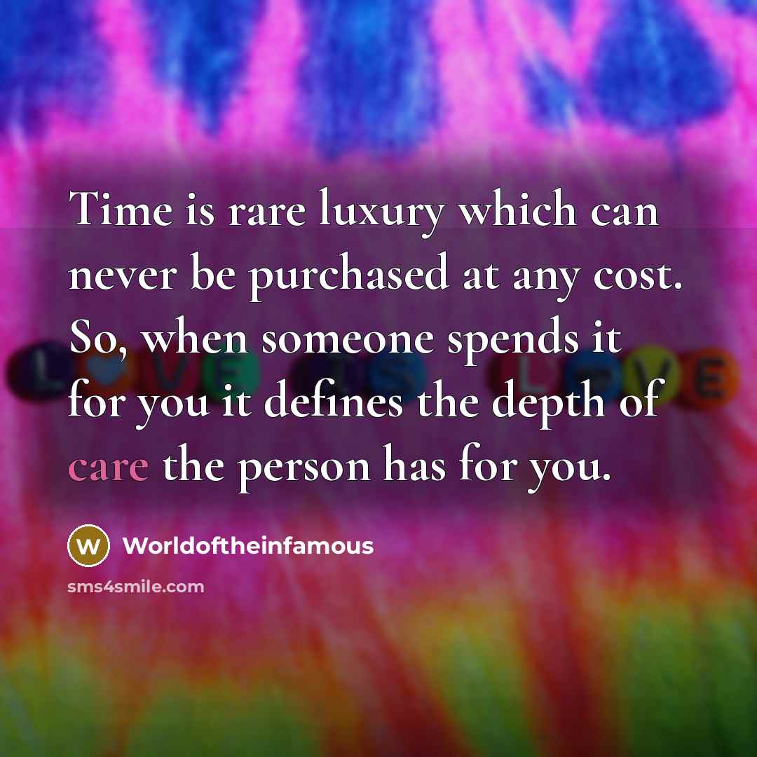 “Time is rare luxury which can never be purchased at…” quote by Worldoftheinfamous