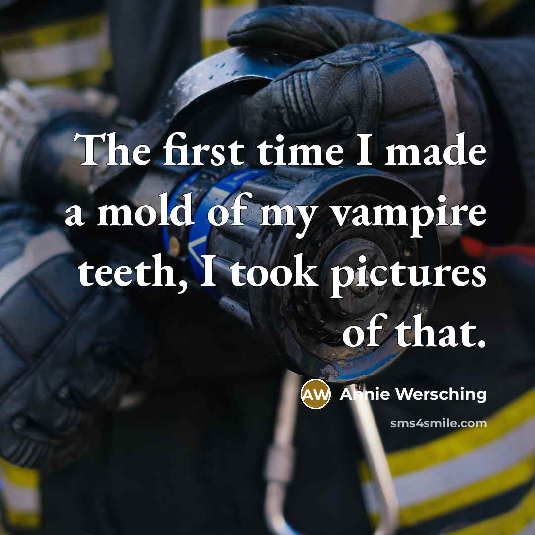 “The first time I made a mold of my vampire…” quote by Annie Wersching