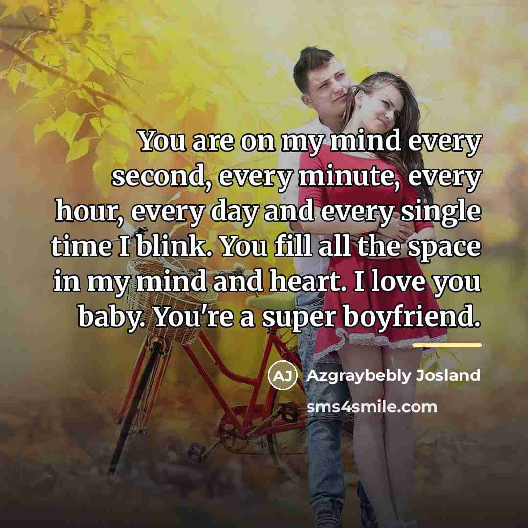 “You are on my mind every second, every minute, every…” quote by Azgraybebly Josland