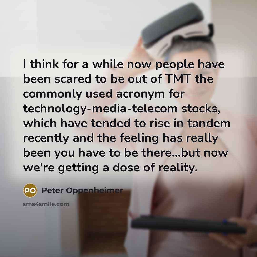 “I think for a while now people have been scared…” quote by Peter Oppenheimer