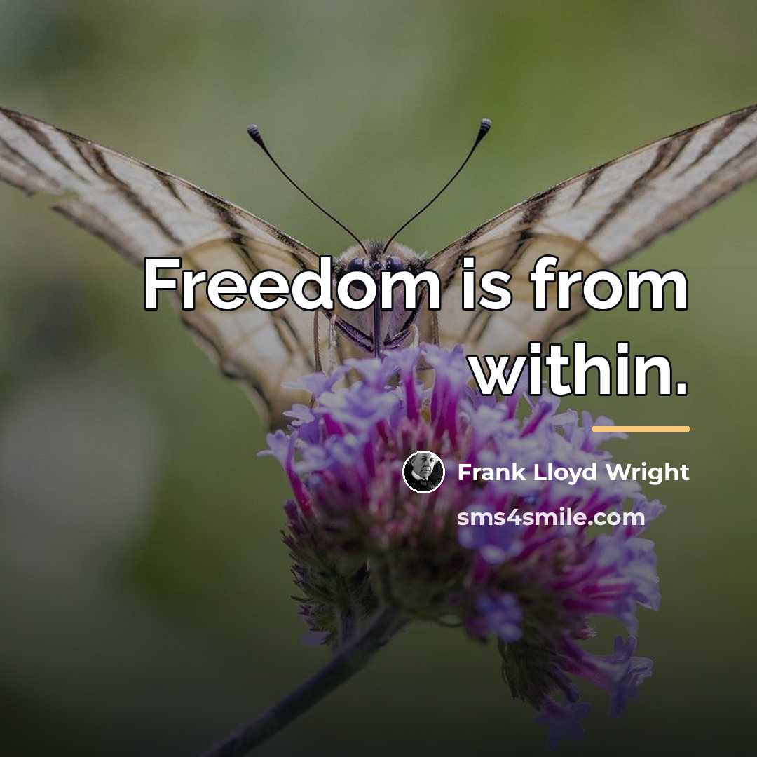 “Freedom is from within.…” quote by Frank Lloyd Wright