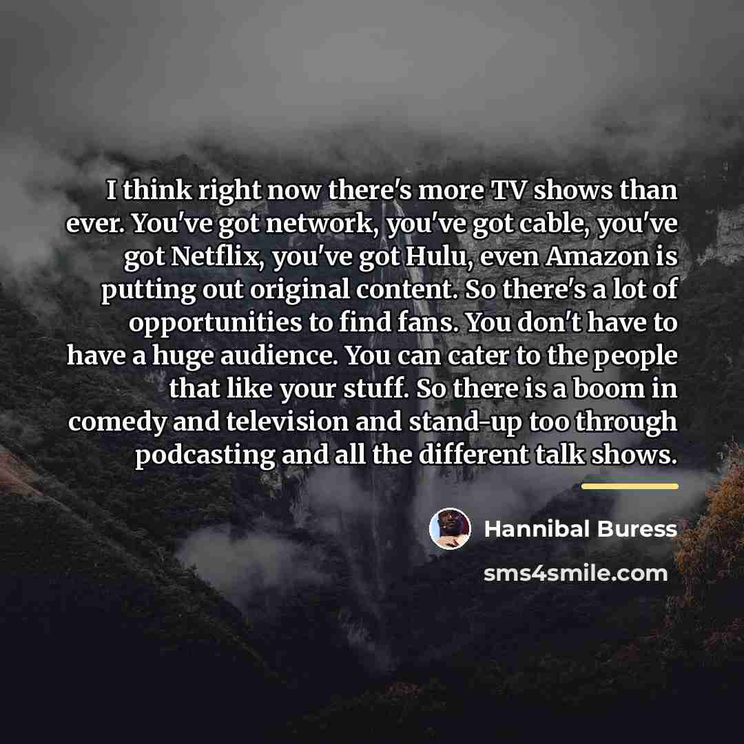 “I think right now there's more TV shows than ever.…” quote by Hannibal Buress