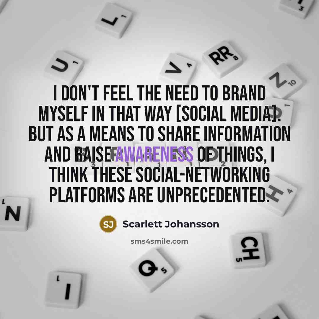 “I don't feel the need to brand myself in that…” quote by Scarlett Johansson