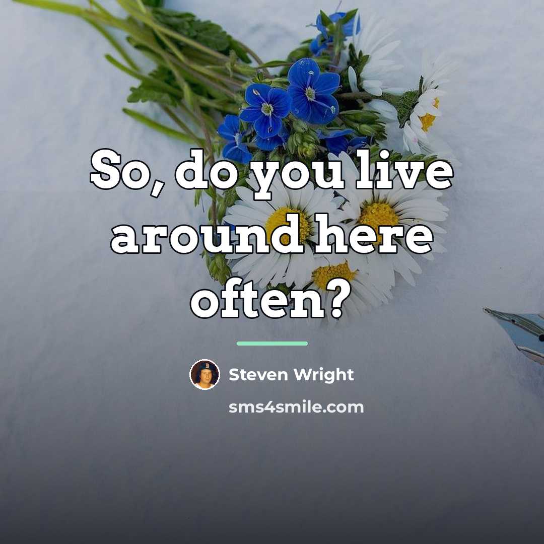 “So, do you live around here often?…” quote by Steven Wright