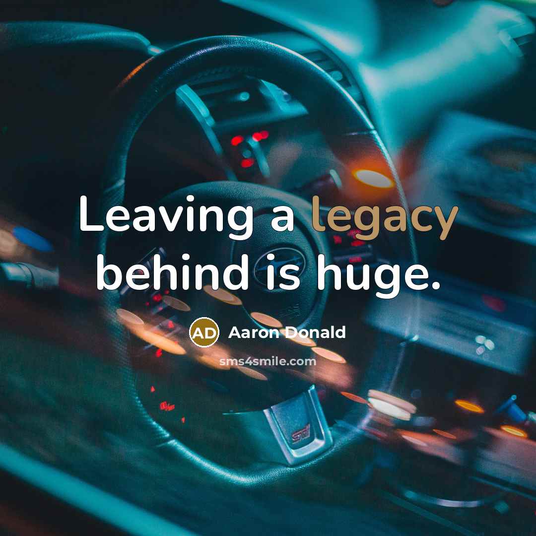 “Leaving a legacy behind is huge.…” quote by Aaron Donald