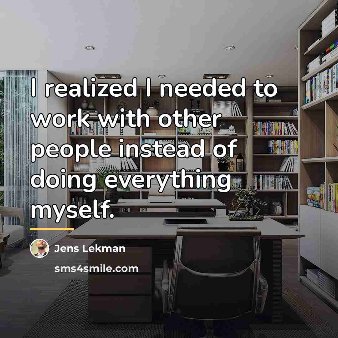 “I realized I needed to work with other people instead…” quote by Jens Lekman