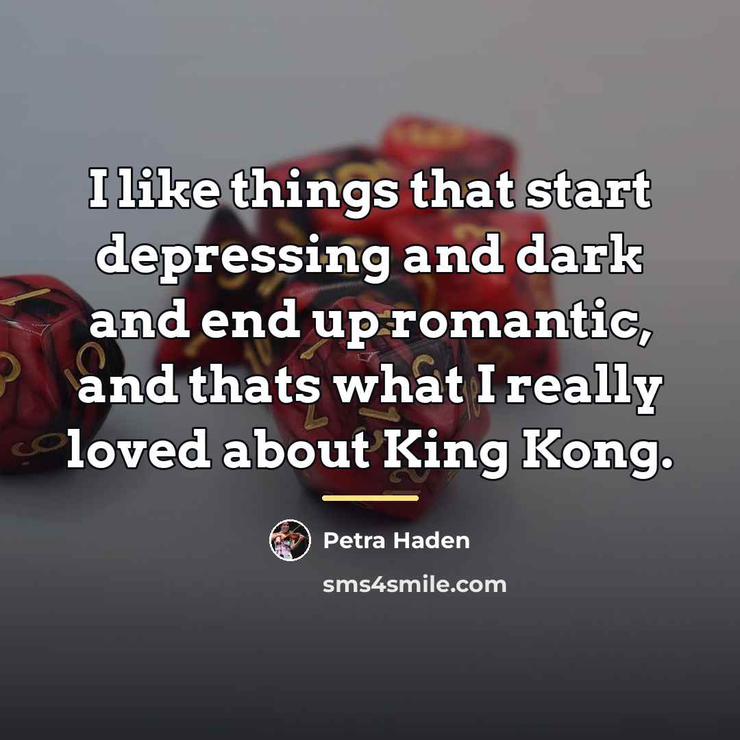 “I like things that start depressing and dark and end…” quote by Petra Haden