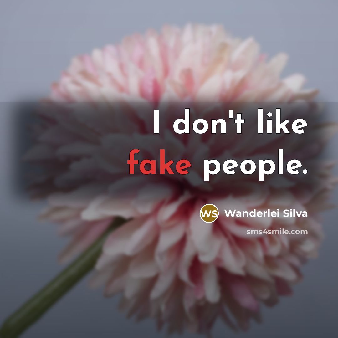 “I don't like fake people.…” quote by Wanderlei Silva