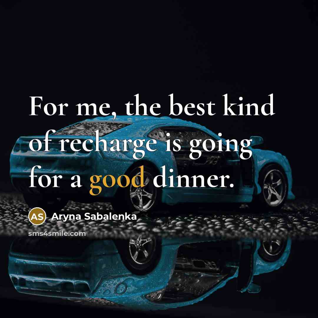 “For me, the best kind of recharge is going for…” quote by Aryna Sabalenka