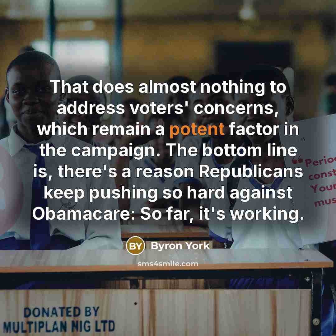 “That does almost nothing to address voters' concerns, which remain…” quote by Byron York