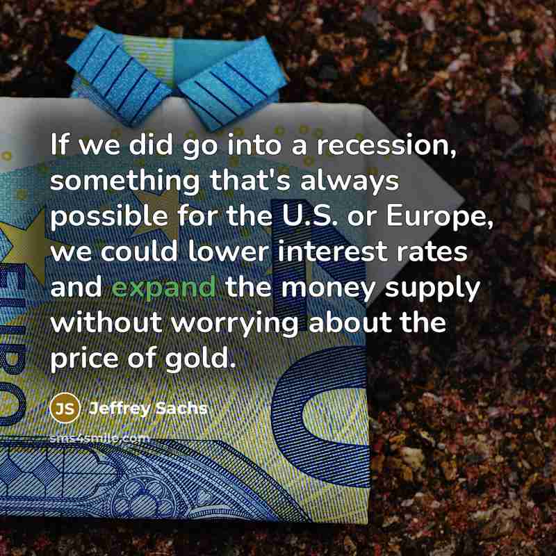 “If we did go into a recession, something that's always…” quote by Jeffrey Sachs