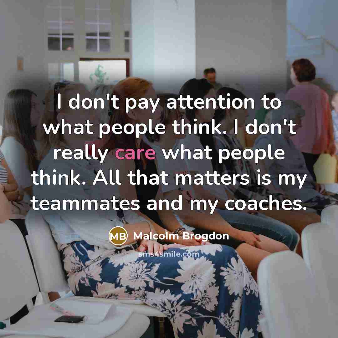 “I don't pay attention to what people think. I don't…” quote by Malcolm Brogdon