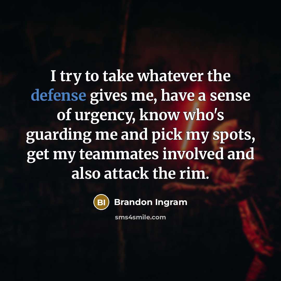 “I try to take whatever the defense gives me, have…” quote by Brandon Ingram