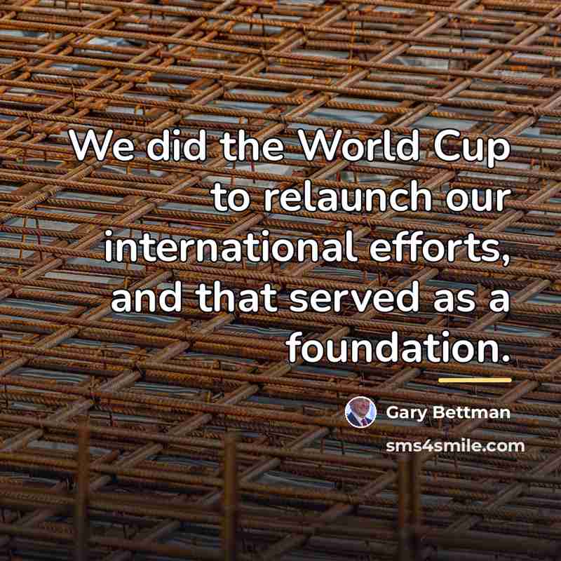 “We did the World Cup to relaunch our international efforts,…” quote by Gary Bettman