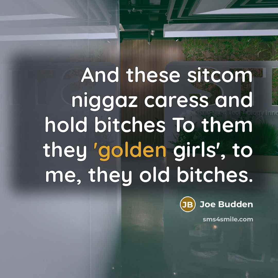 “And these sitcom niggaz caress and hold bitches To them…” quote by Joe Budden