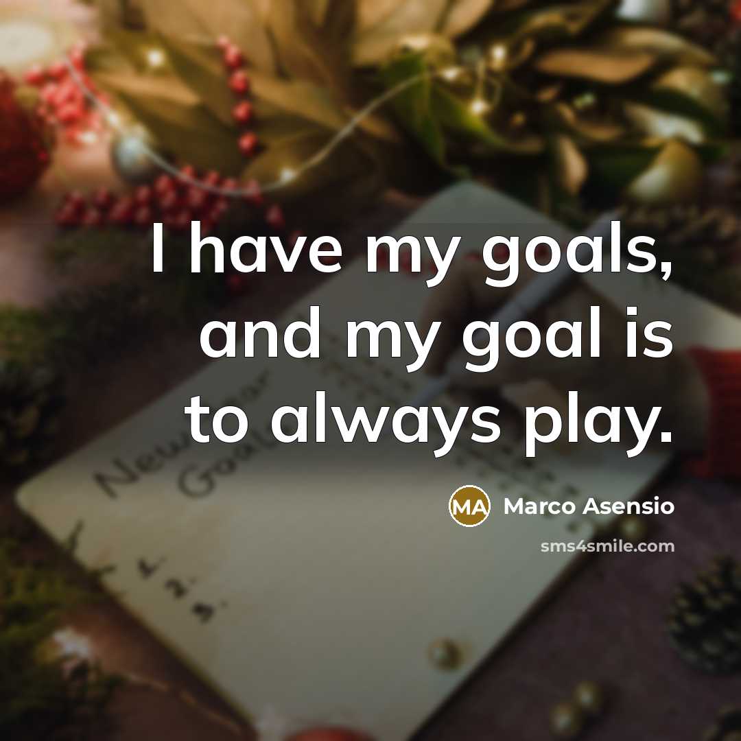 “I have my goals, and my goal is to always…” quote by Marco Asensio