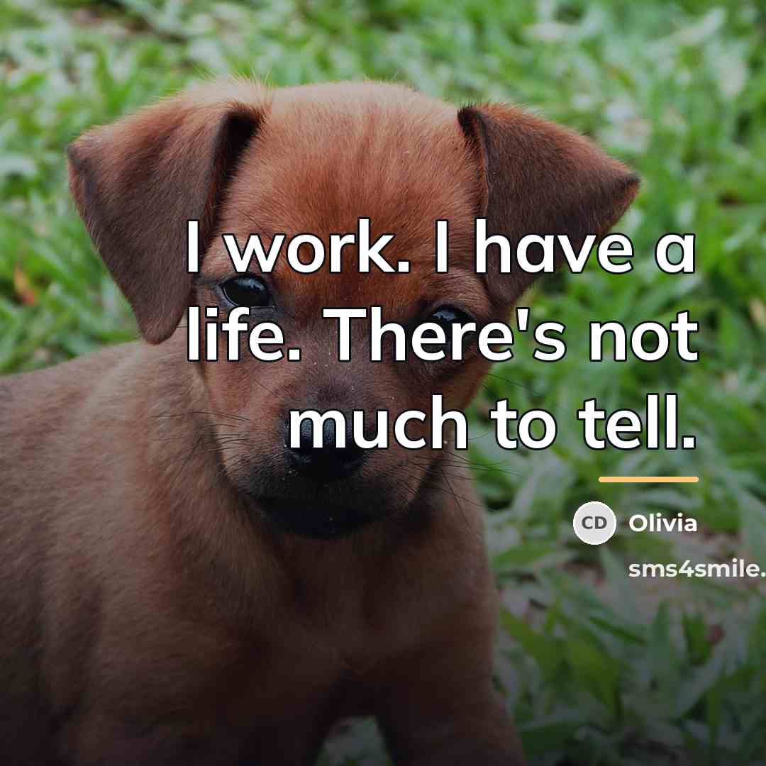 “I work. I have a life. There's not much to…” quote by Olivia