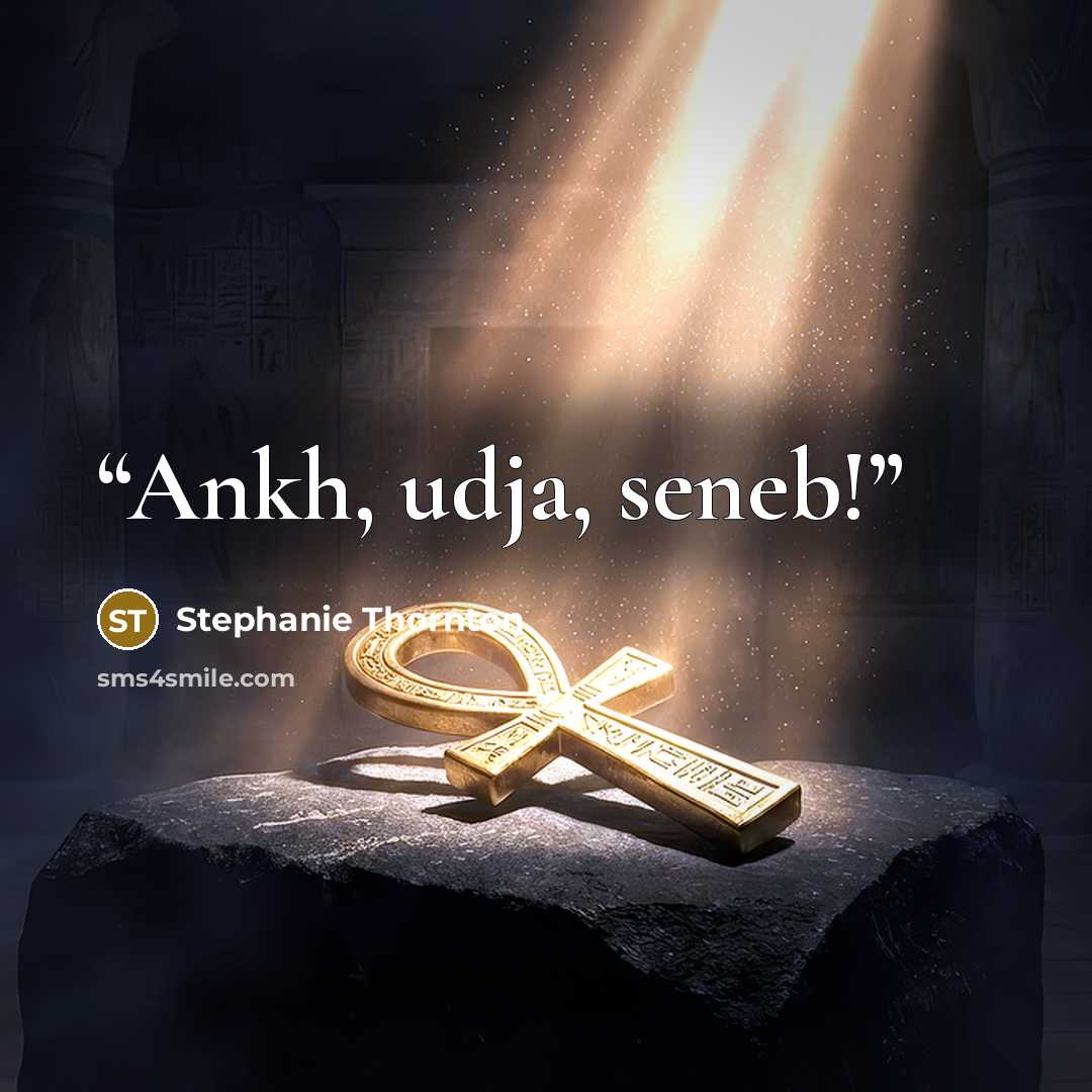 “Ankh, udja, seneb!” quote by Stephanie Thornton