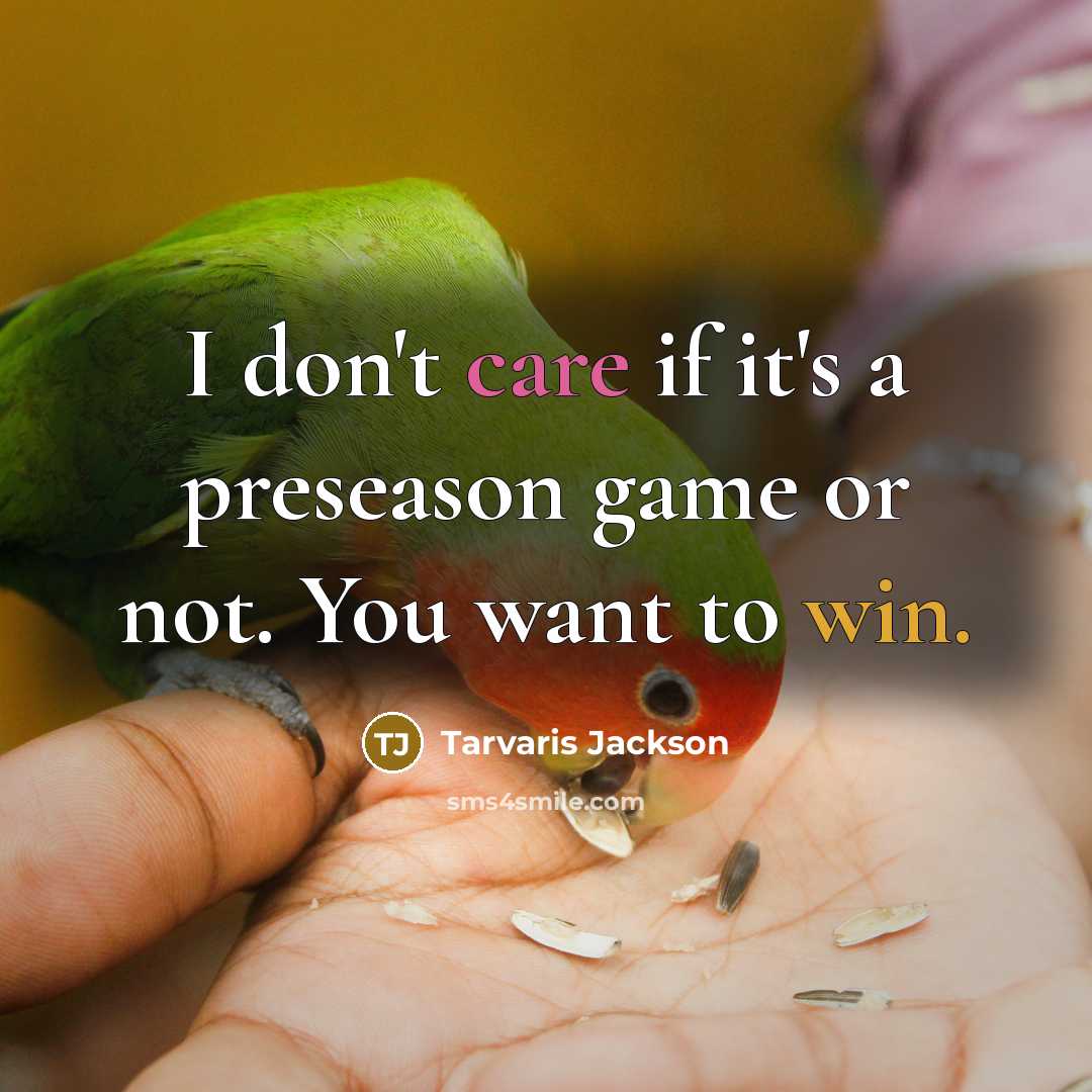 “I don't care if it's a preseason game or not.…” quote by Tarvaris Jackson