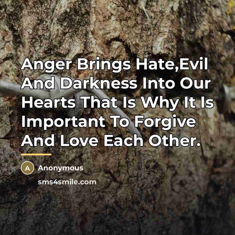 “Anger Brings Hate,Evil And Darkness Into Our Hearts That Is…” quote by Anonymous