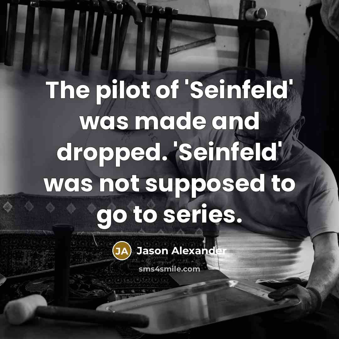 “The pilot of 'Seinfeld' was made and dropped. 'Seinfeld' was…” quote by Jason Alexander
