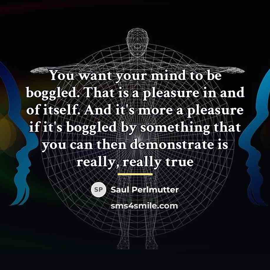“You want your mind to be boggled. That is a…” quote by Saul Perlmutter