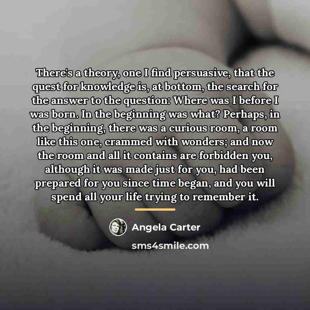“There's a theory, one I find persuasive, that the quest…” quote by Angela Carter