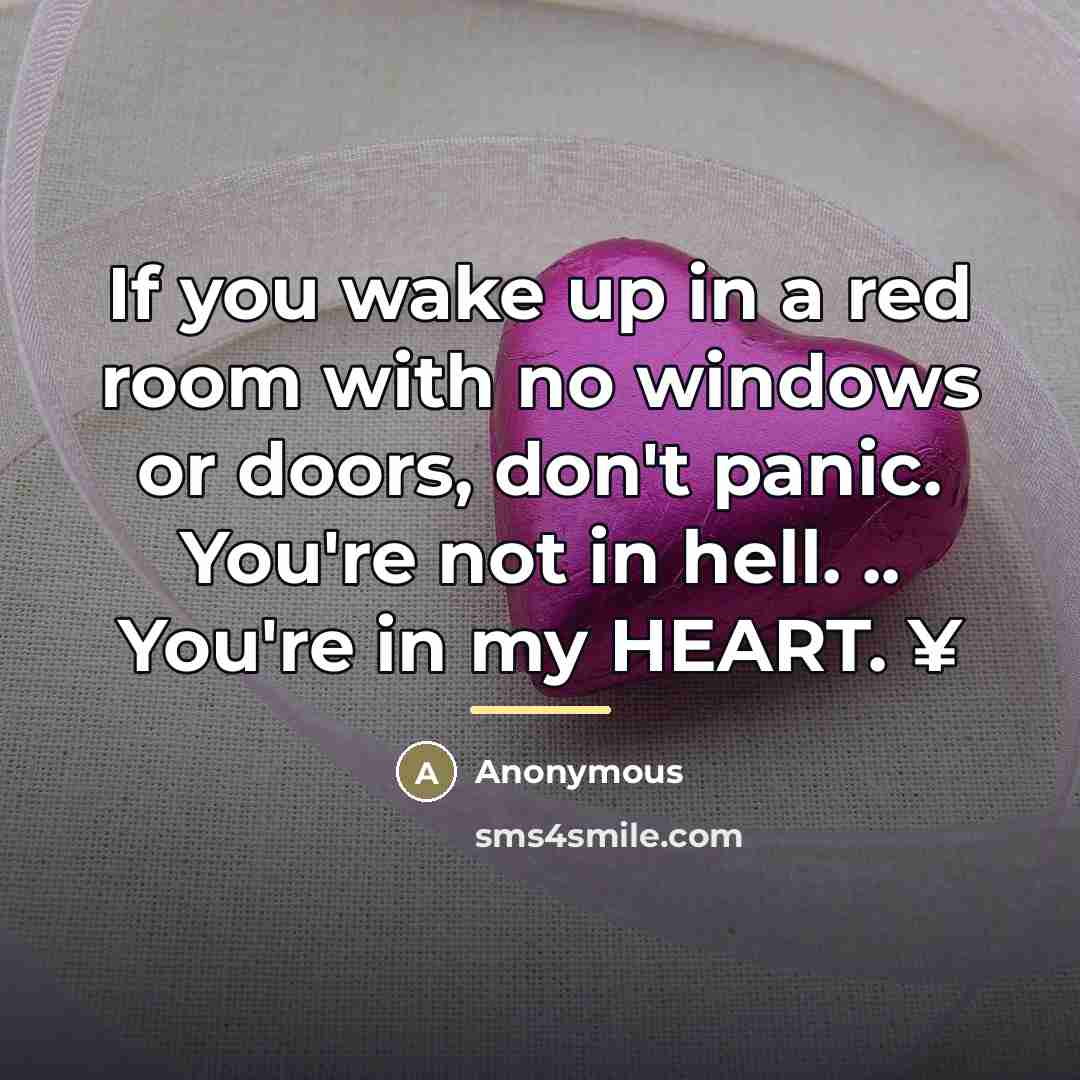 “If you wake up in a red room with no…” quote by Anonymous
