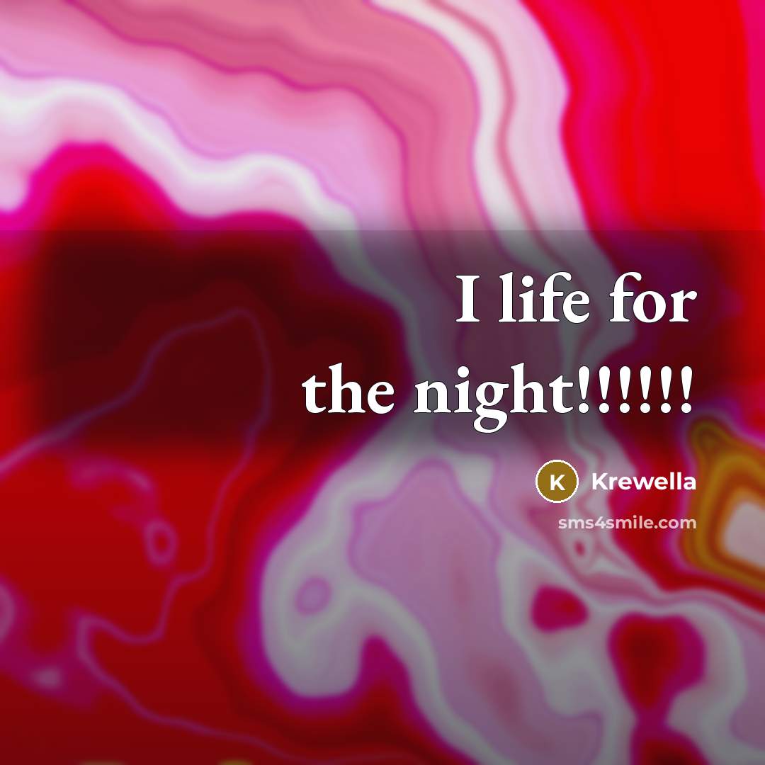 “I life for the night!!!!!!…” quote by Krewella